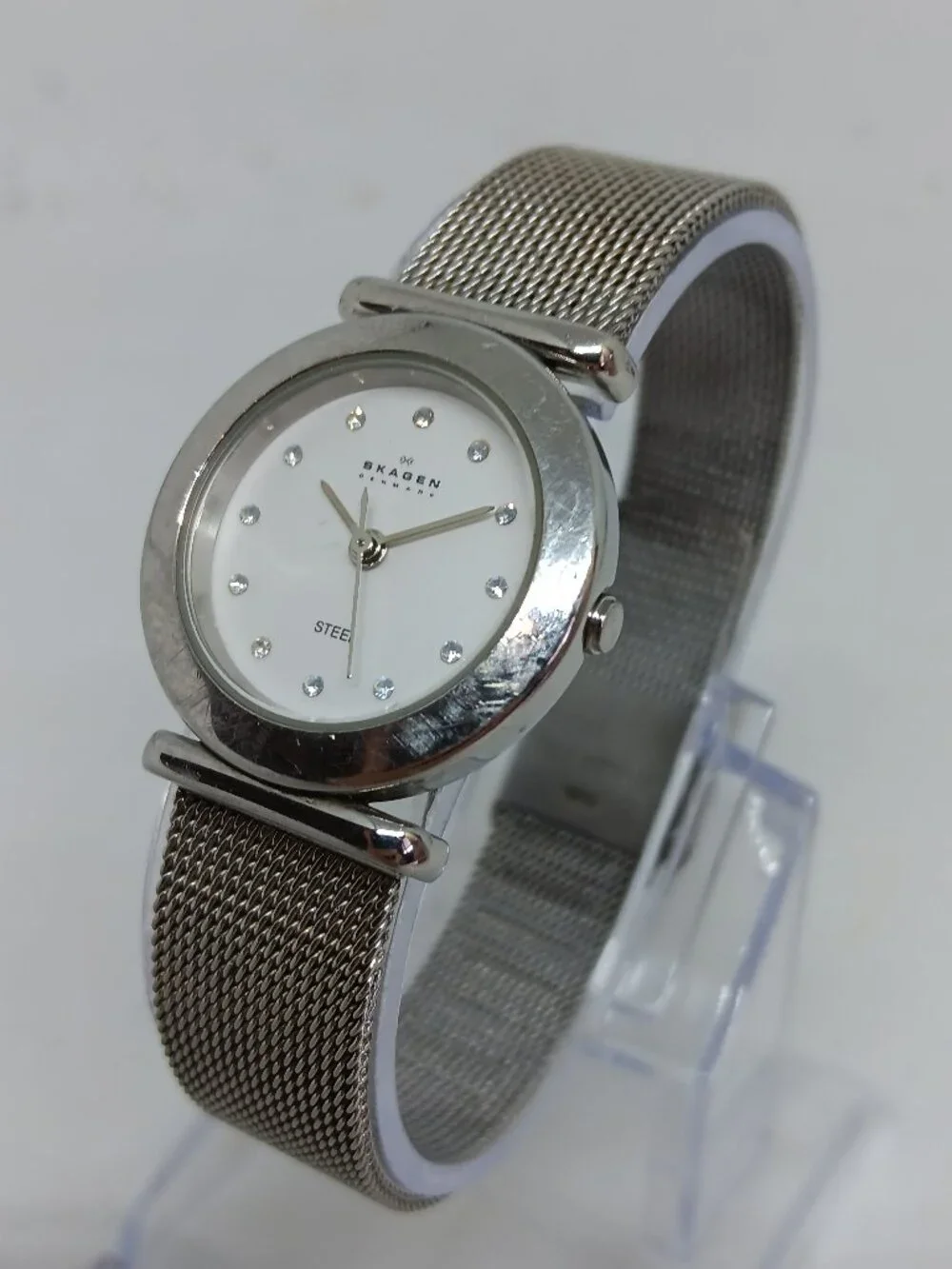 Skagen 107SSSD Women's 25mm Slim Profile Quartz Stainless Steel Mesh Band Watch